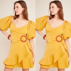Anthropologie Raeann Belted Mini Dress